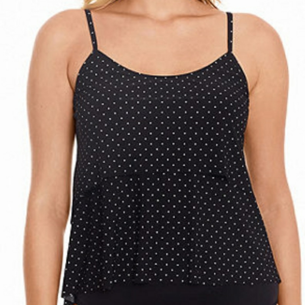 St. John's Bay Dots Tankini Swimsuit Top
